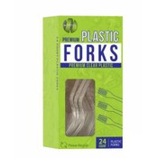 Wholesale - 24ct WORTHY PLASTIC FORKS C/P 24, UPC: 849547001459